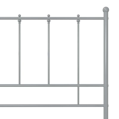 vidaXL Estructura de cama sin colchón metal gris 120x200 cm