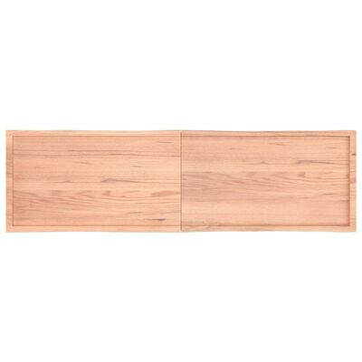 vidaXL Tablero mesa madera tratada borde natural marrón 220x60x(2-6)cm