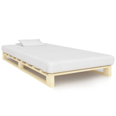 vidaXL Estructura cama palets sin colchón madera maciza pino 90x200 cm