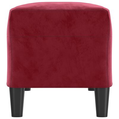 vidaXL Banco de terciopelo rojo vino tinto 100x35x41 cm