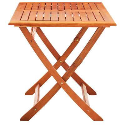 vidaXL Set de comedor de jardín plegable 7 pzas madera eucalipto