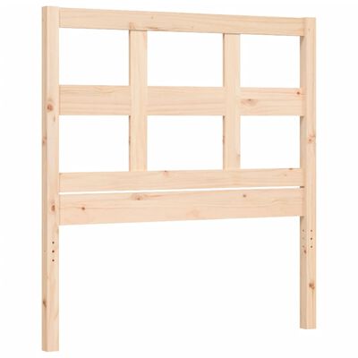 vidaXL Estructura de cama con cabecero madera maciza