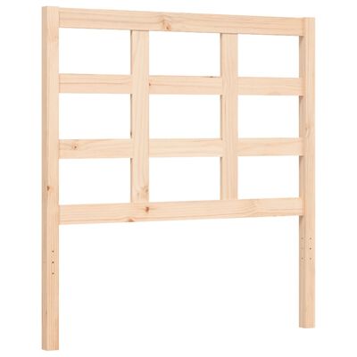 vidaXL Estructura de cama con cabecero madera maciza 90x200 cm