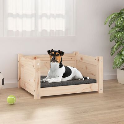 vidaXL Cama para perros madera maciza pino marrón miel 95,5x65,5x28 cm