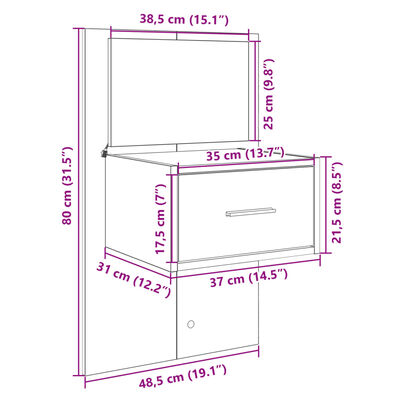 vidaXL Cabecero cama con mesitas madera ingeniería marrón roble 160 cm