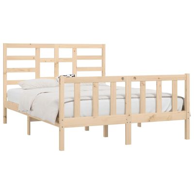 vidaXL Estructura de cama madera maciza 150x200 cm