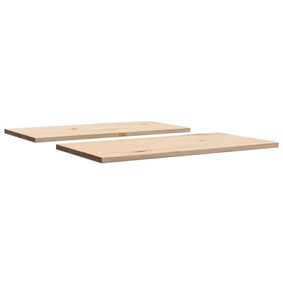 vidaXL Tablero de mesa rectangular 2 uds madera de pino 70x35x1,7 cm