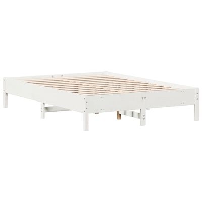 vidaXL Estructura de cama sin colchón madera de pino blanca 120x200 cm