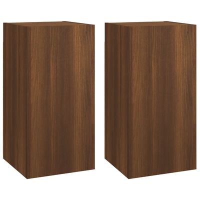 vidaXL Muebles para TV 2 uds madera roble marrón 30,5x30x60 cm