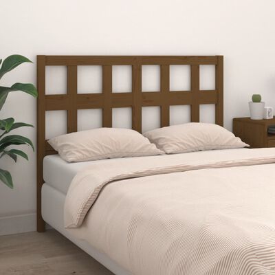 vidaXL Cabecero de cama madera maciza pino marrón miel 185,5x4x100 cm