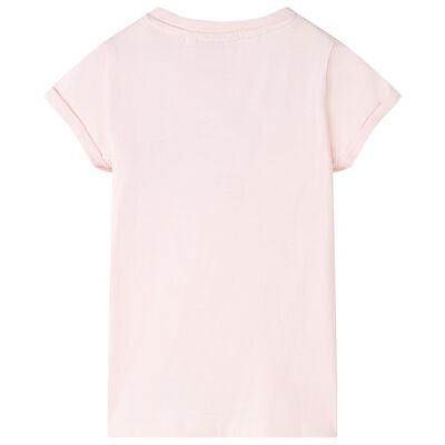 Camiseta infantil rosa suave 140