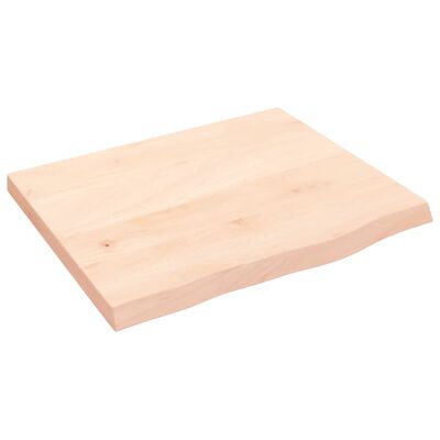 vidaXL Encimera de baño madera maciza sin tratar 60x50x(2-4) cm