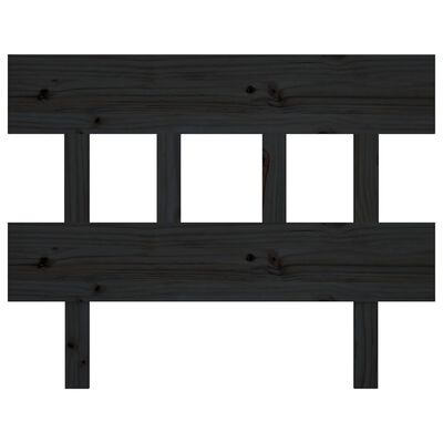 vidaXL Cabecero de cama madera maciza de pino negro 103,5x3x81 cm