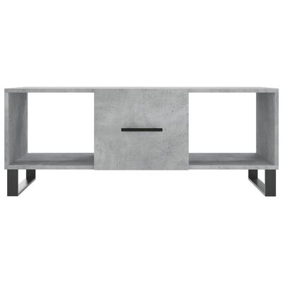 vidaXL Mesa de centro madera contrachapada gris hormigón 102x50x40 cm