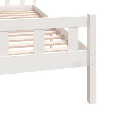 vidaXL Estructura de cama madera maciza blanco Supe King 180x200 cm