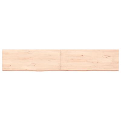 vidaXL Encimera de baño madera maciza sin tratar 160x30x(2-6) cm