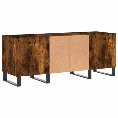 vidaXL Mueble discos madera contrachapada roble ahumado 121x38x48 cm