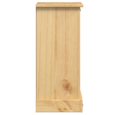 vidaXL Mesita de noche Corona madera maciza de pino 35x32,5x74 cm