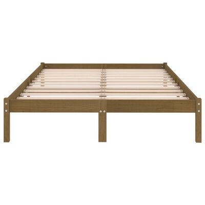 vidaXL Estructura de cama madera maciza de pino marrón miel 200x200 cm