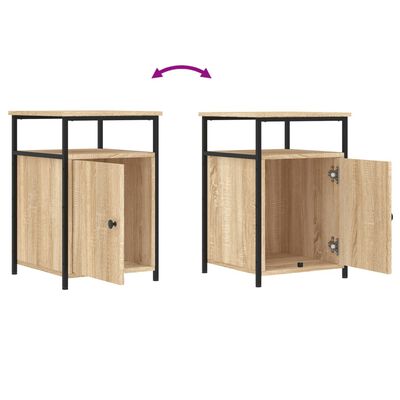 vidaXL Mesita de noche madera contrachapada roble sonoma 40x42x60 cm