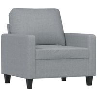 vidaXL Sillón de tela gris claro 60 cm