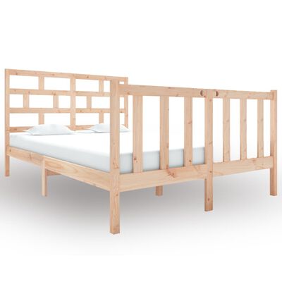 vidaXL Estructura de cama madera maciza de pino 120x190 cm