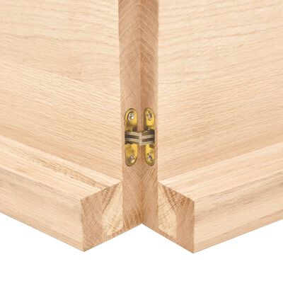 vidaXL Encimera de baño madera maciza sin tratar 120x30x(2-6) cm