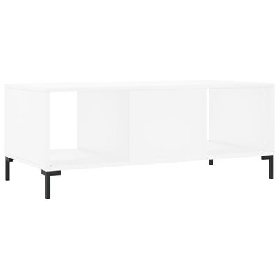 vidaXL Mesa de centro madera contrachapada blanco 102x50x40 cm