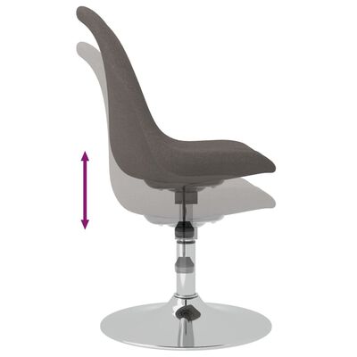 vidaXL Sillas de comedor giratorias 6 unidades tela gris oscuro