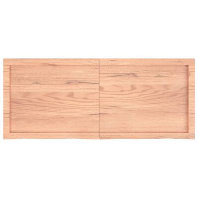 vidaXL Tablero mesa madera roble tratada marrón claro 120x50x(2-6) cm