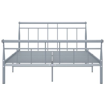 vidaXL Estructura de cama sin colchón metal gris 140x200 cm