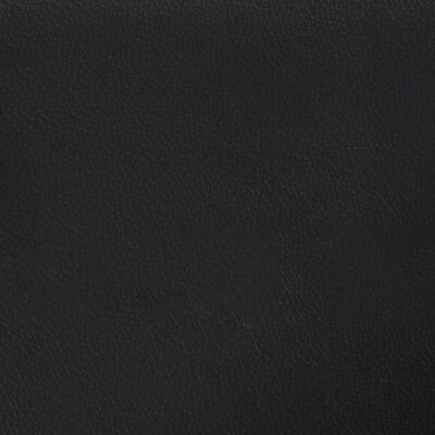 vidaXL Sofá de 2 plazas con cojines cuero sintético negro 140 cm