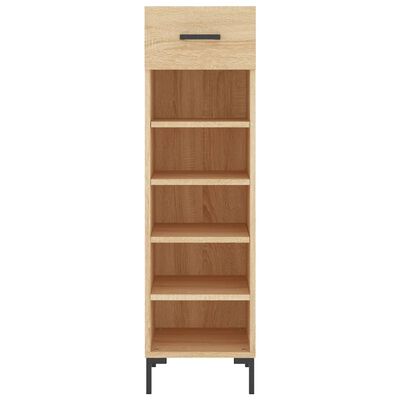 vidaXL Zapatero madera de ingeniería roble Sonoma 30x35x105 cm