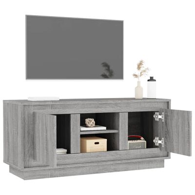 vidaXL Mueble para TV madera contrachapada gris Sonoma 102x35x45 cm