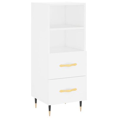 vidaXL Aparador alto madera contrachapada blanco 34,5x34x180 cm