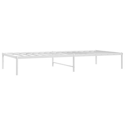 vidaXL Estructura de cama sin colchón metal blanco 90x200 cm