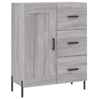 vidaXL Aparador de madera de ingeniería gris Sonoma 69,5x34x90 cm