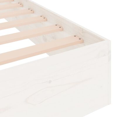 vidaXL Estructura de cama de madera maciza blanca 140x200 cm