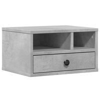 vidaXL Soporte impresora madera ingeniería gris hormigón 40x32x22,5 cm