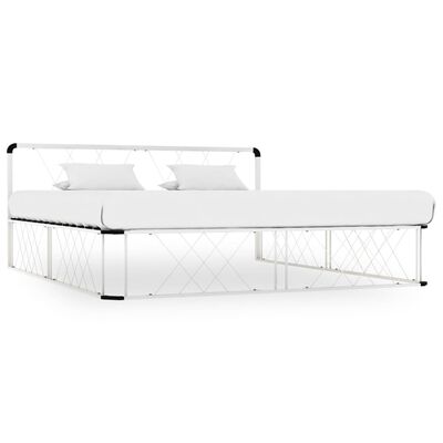 vidaXL Estructura de cama de metal blanco 200x200 cm