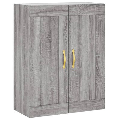 vidaXL Armario de pared madera ingeniería gris Sonoma 69,5x34x90 cm