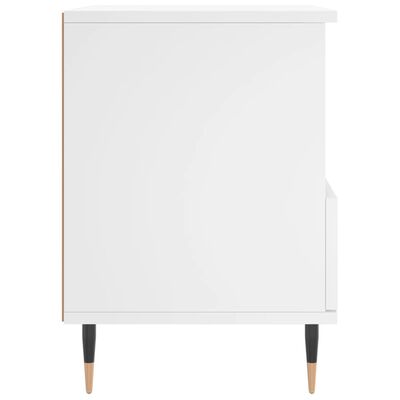 vidaXL Mesita de noche madera contrachapada blanco 40x35x50 cm