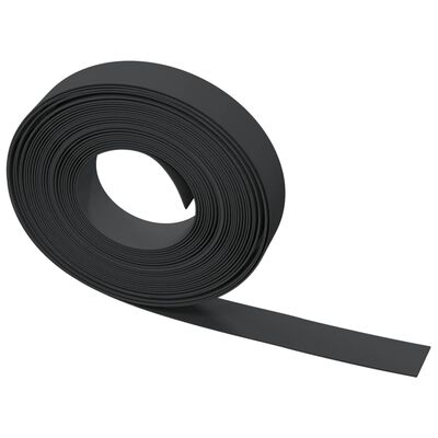 vidaXL Bordura de jardín polietileno negro 10 m 10 cm