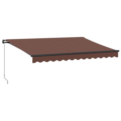 vidaXL Toldo retráctil manual marrón 350x250 cm