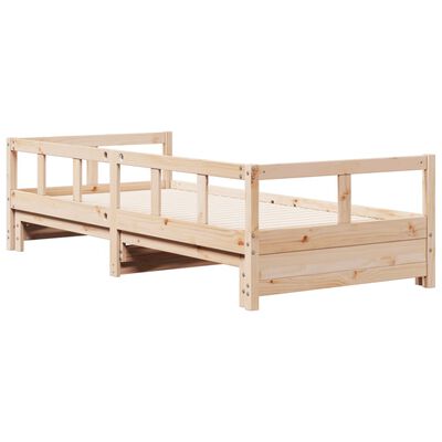 vidaXL Sofá cama sin colchón madera maciza de pino 80x200 cm