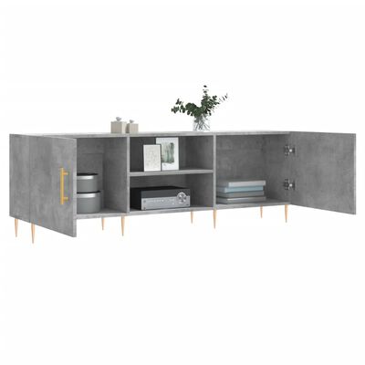 vidaXL Mueble de TV madera de ingeniería gris hormigón 150x30x50 cm