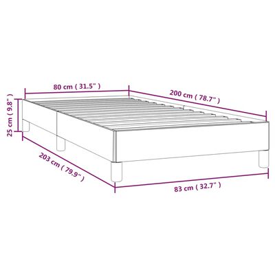 vidaXL Estructura de cama cuero sintético blanco 80x200 cm