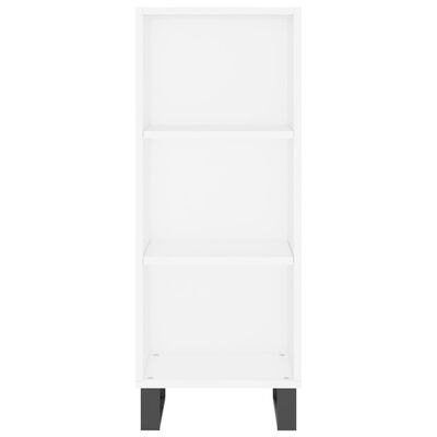 vidaXL Aparador alto madera contrachapada blanco 34,5x34x180 cm