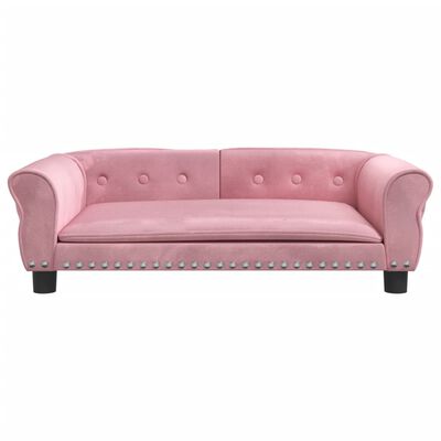 vidaXL Cama para perros de terciopelo rosa 95x55x30 cm