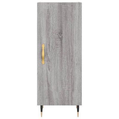 vidaXL Aparador alto madera contrachapada gris Sonoma 34,5x34x180 cm